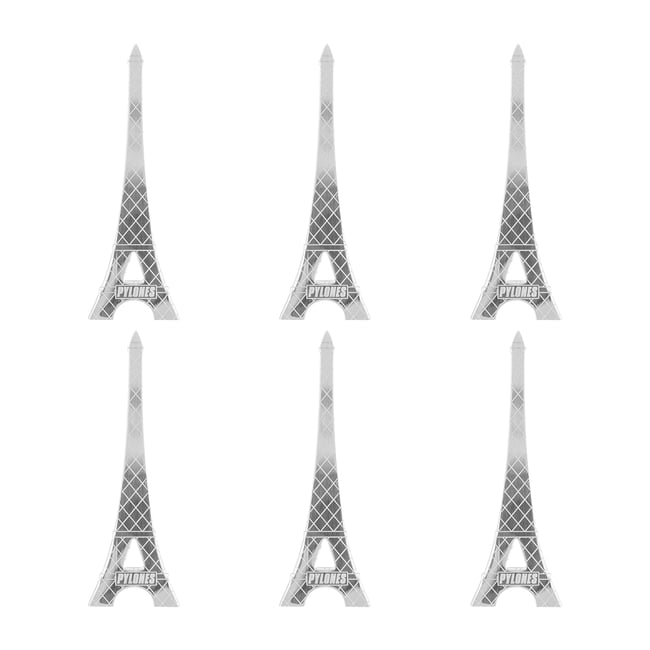 Set de 6 pics apéritif Tower  Pick me in Paris Couleur argent <span itemprop=