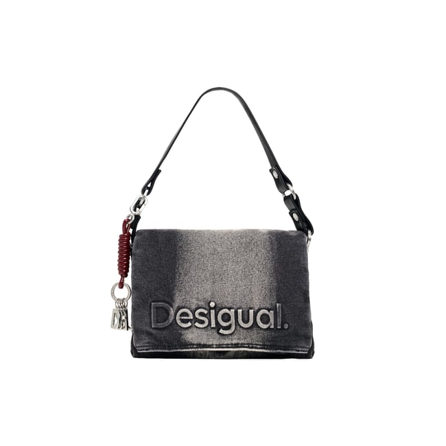 Sac en denim moyen noir <span itemprop=