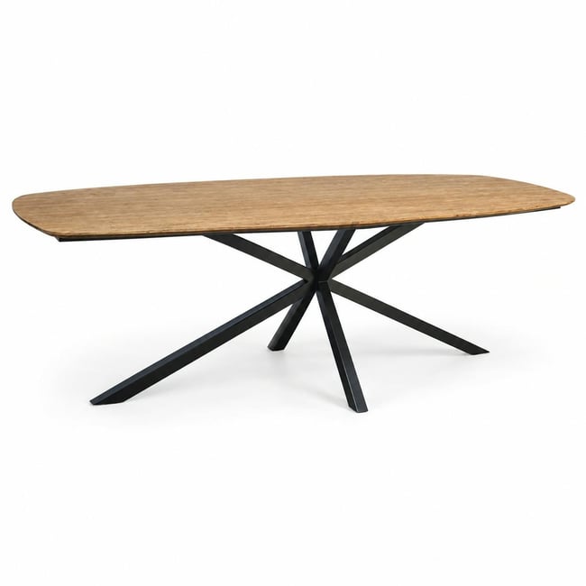 Table à manger en bois de teck recyclé 200 cm DEPOK Couleur bois naturel <span itemprop=