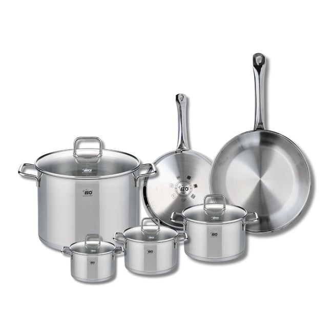 2 poêles 24/28cm + 4 faitouts 12/14/16/26cm PROFI CITRIN gris <span itemprop=