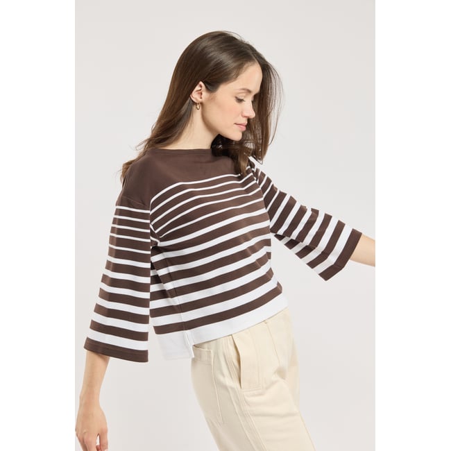 Marinière manches 3/4 - coton épais - ARMOR-LUX