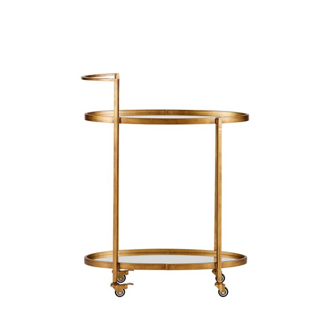 Desserte en métal- PUSH Couleur laiton <span itemprop=