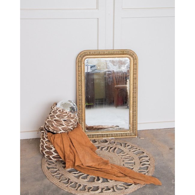 Miroir Louis Philippe doré Georges N°321 - Bon état Couleur doré <span itemprop=