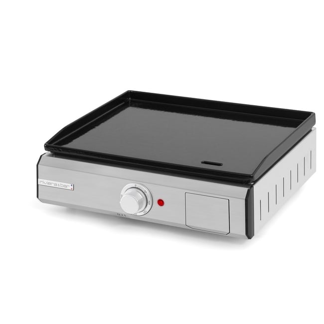 Plancha électrique QPL1045 émaillée à poser, 45x35 cm gris <span itemprop=