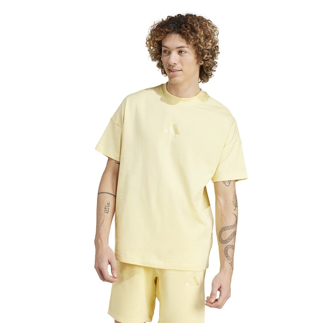 T-shirt en jersey avec logo ton sur ton  jaune <span itemprop=