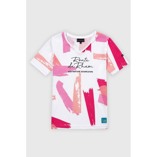T-shirt Route du Rhum - Destination Guadeloupe imprimé bateaux <span itemprop=