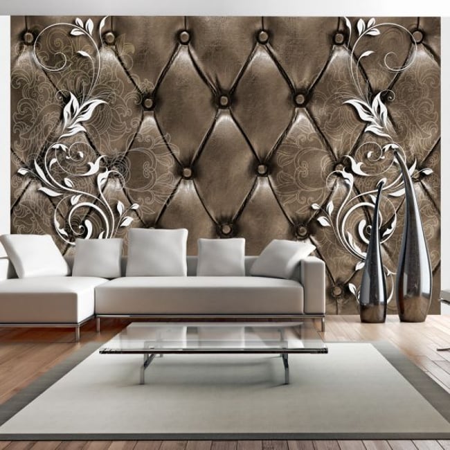 Papier peint intissé panoramique Dignified design Couleur blanc <span itemprop=