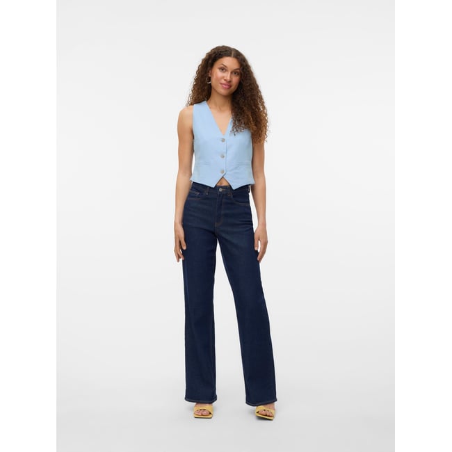 Gilet cashmere blue <span itemprop=