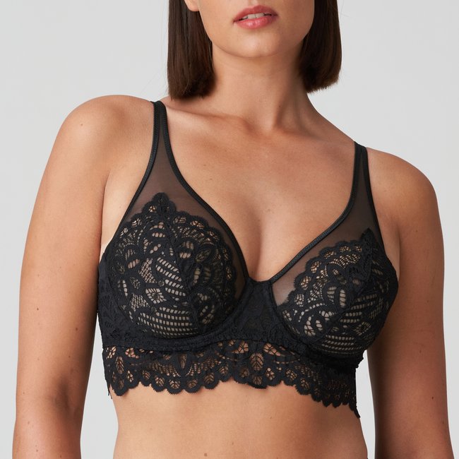 Soutien gorge à décolleté plongeant FIRST NIGHT noir - noir <span itemprop=