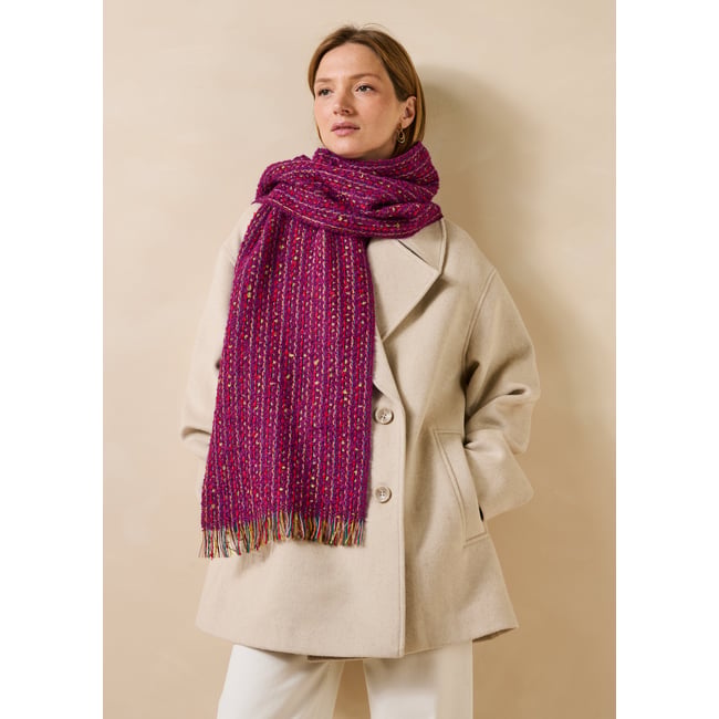 Écharpe color block vin <span itemprop=