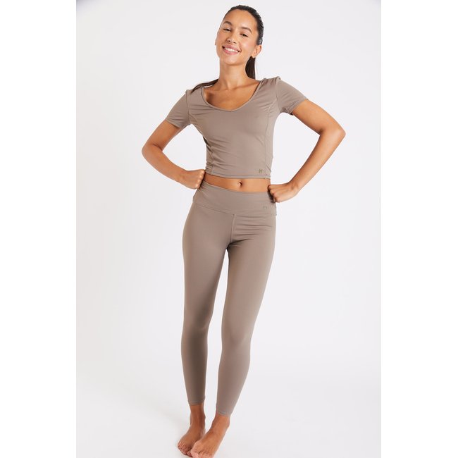 Tshirt Mantra - WELLNESS marron <span itemprop=