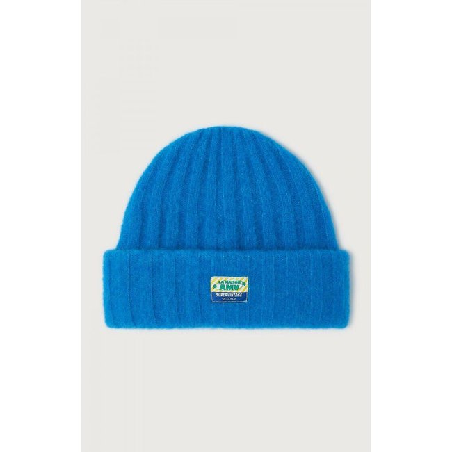 Bonnet côtelé mixte, VITOW bleu curaçao <span itemprop=