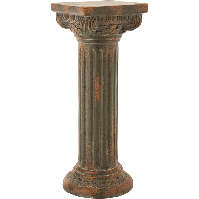 Socle extérieur effet vieilli Couleur vert foncé antique <span itemprop=