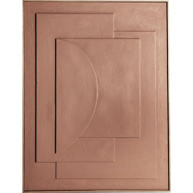 Tableau abstrait en toile, VACIO Couleur marron chocolat doux et raffiné <span itemprop=