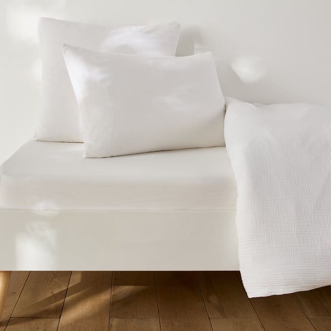 Sábana bajera para niños, lisa, algodón lavado, altura 30 cm, KUMCO - LA REDOUTE INTERIEURS