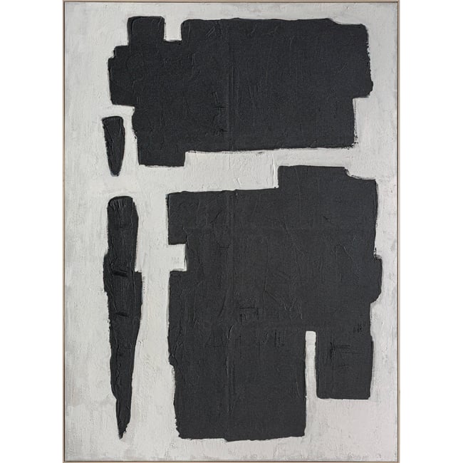 Tableau abstrait sur toile Couleur noir et bois brun <span itemprop=