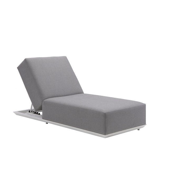 Bain de soleil, en aluminium, NEPTUNE gris / argent <span itemprop=