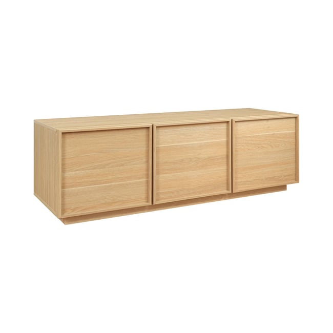 Meuble TV décor bois 3 portes 140cm KUBA - SWEEEK