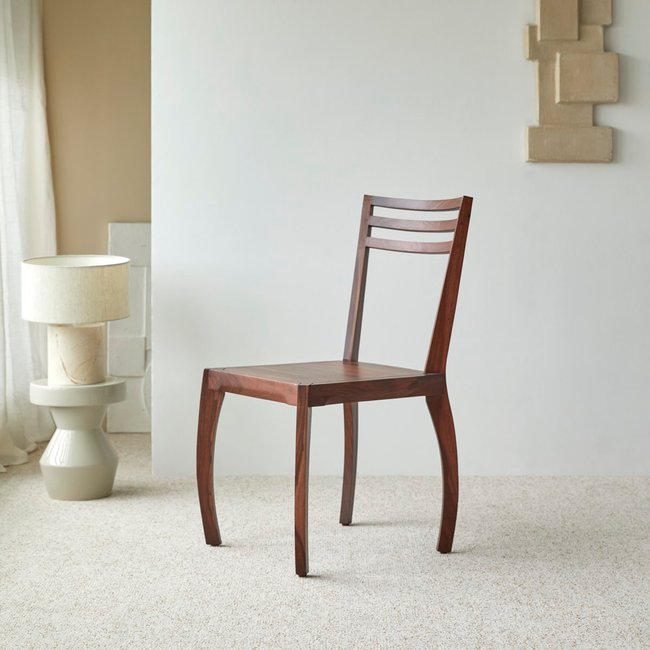 Chaise en palissandre massif LUNA Couleur marron <span itemprop=