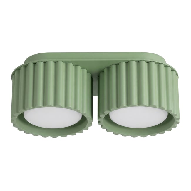 Plafonnier Aluminium Sauge Gx53 2 AURA Couleur sauge <span itemprop=