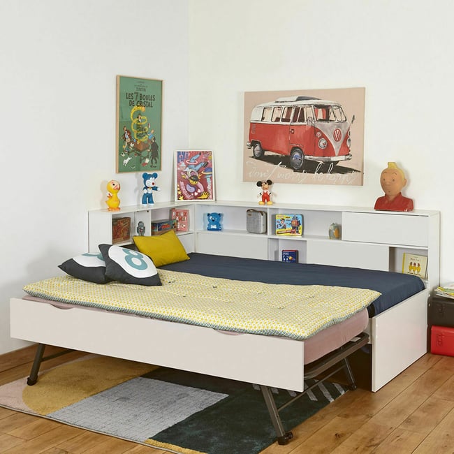 Lit cosy gigogne PLAY Couleur blanc <span itemprop=