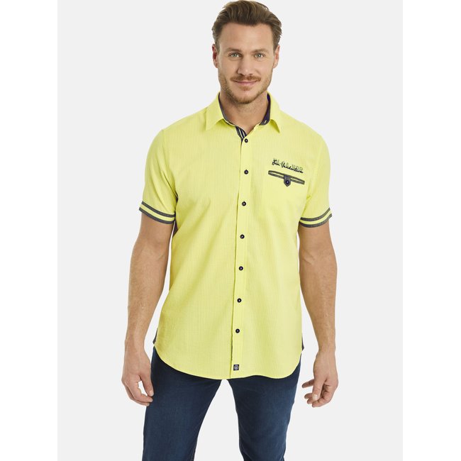 Chemise à manches courtes MAWENS jaune <span itemprop=