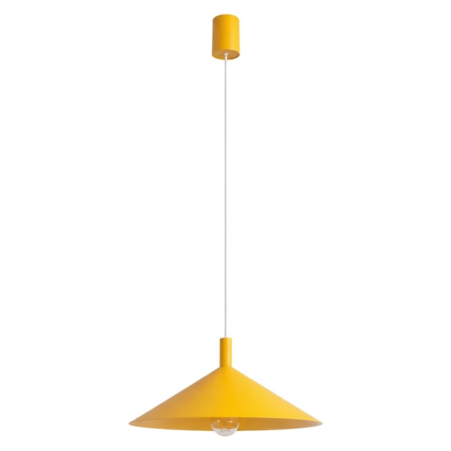 Suspension Acier Jaune E27 1 Nox Couleur jaune <span itemprop=