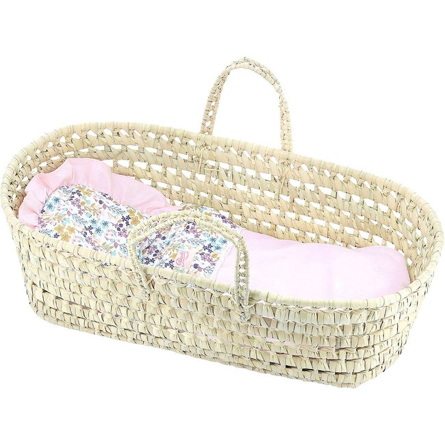 Couffin poupée 50 cm Liberty Rose - PETITCOLLIN