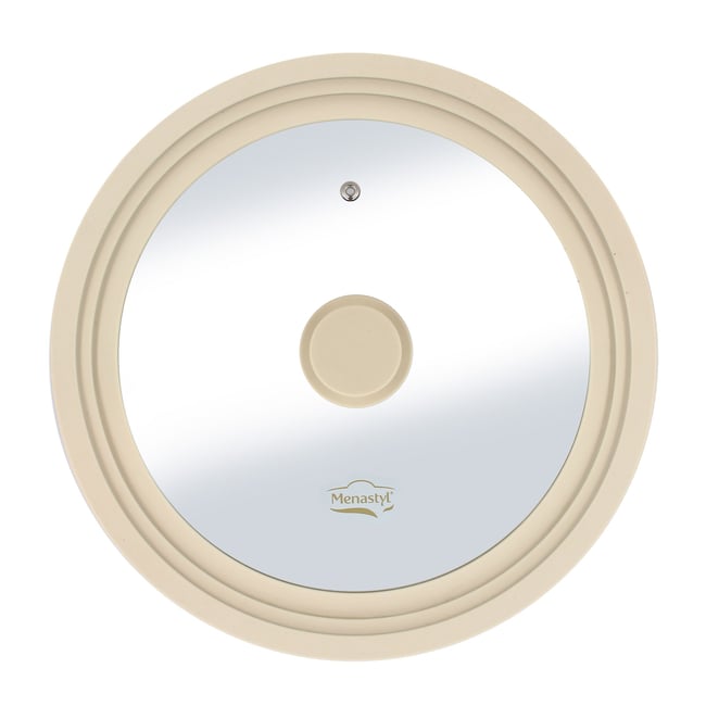 Couvercle multi taille 26/28/30cm crème <span itemprop=