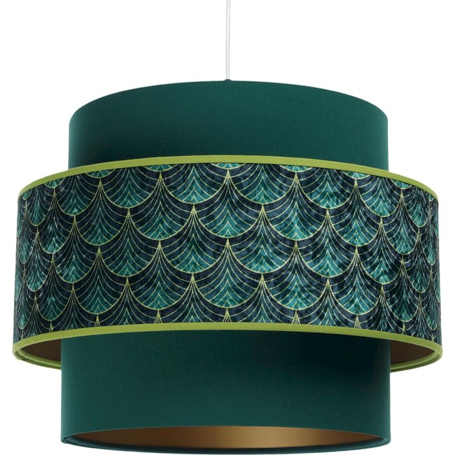 Suspension en velours, motif fleuri, Doblo Couleur fleuri, vert, doré <span itemprop=