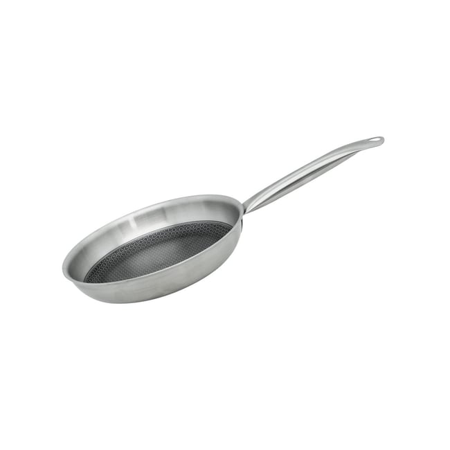 Poêle en acier inoxydable 18/10 24 cm RELIEF SOLUTION noir,aluminium <span itemprop=