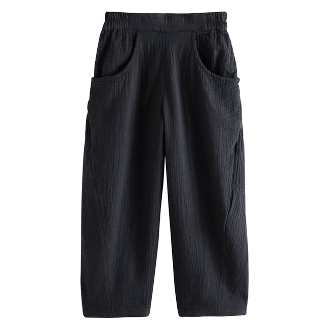 Pantalon bouffant à enfiler gris anthracite <span itemprop=