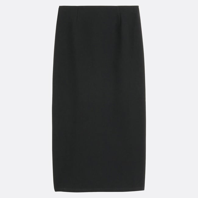 Jupe crayon, longueur midi  noir <span itemprop=