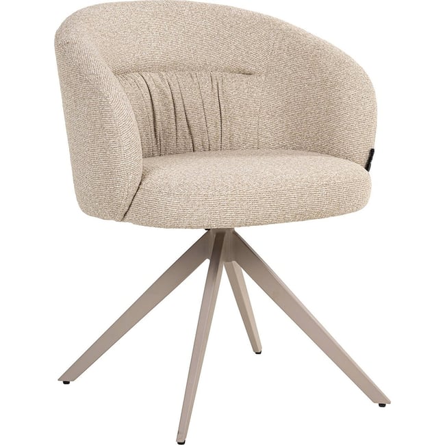 Chaise pivotante pour salle à manger Couleur biscuit crème clair <span itemprop=