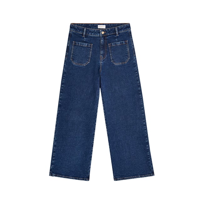 PANTALON JANE BROOME bleu foncé <span itemprop=