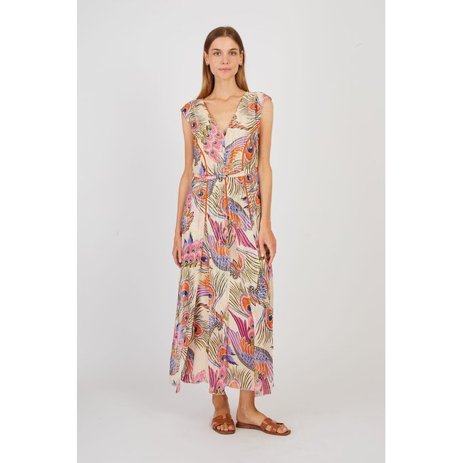 Robe longue PANIER imprimé multicolore <span itemprop=