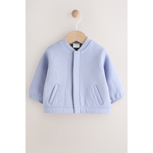 Blouson aviateur bébé texturé bleu <span itemprop=