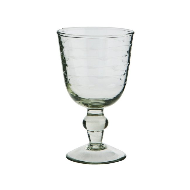 Verre à vin vintage gravure simple Couleur transparent <span itemprop=