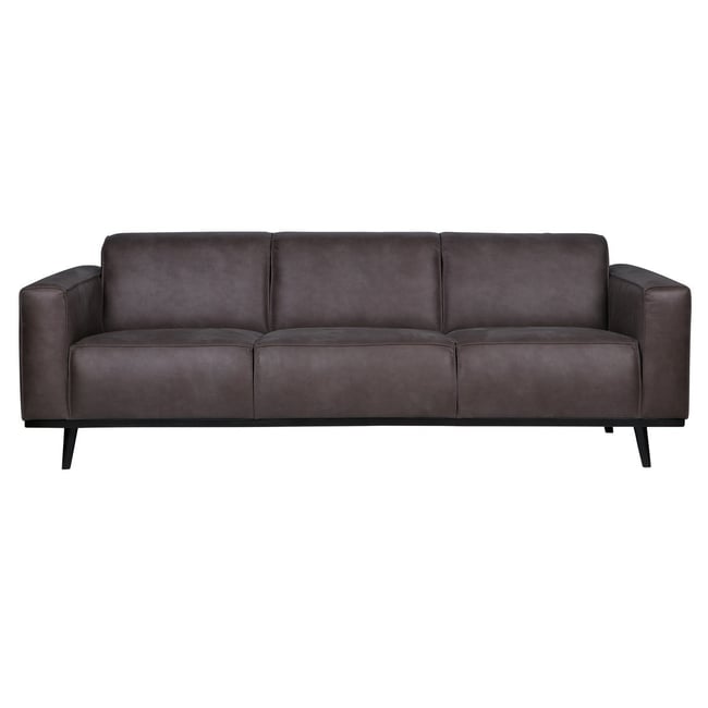 Canapé 3 places en cuir recyclé - STATEMENT Couleur gris foncé <span itemprop=