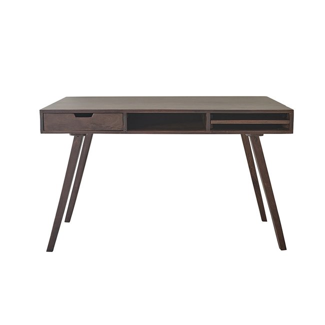 Bureau en bois de manguier 120 cm  BRUNE Couleur marron <span itemprop=