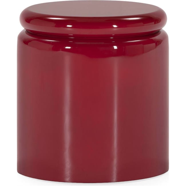 Table d'appoint ronde, Style pop sculpturale Couleur rouge brillant <span itemprop=