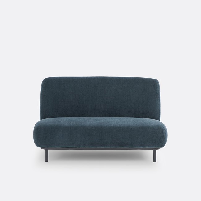 Canapé texturé avec étagère, Liveta Couleur bleu nuit <span itemprop=