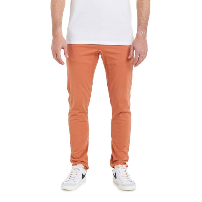 PANTALON CHINO MELON orange <span itemprop=