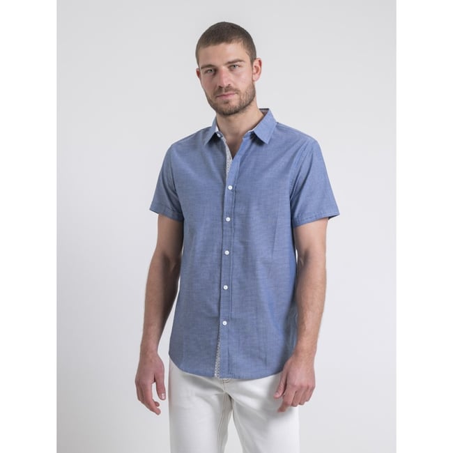 Chemise Manches Courtes Pur Coton Motifs Dakary v002232 <span itemprop=