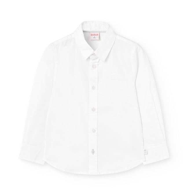 Chemise oxford manche longue blanc <span itemprop=