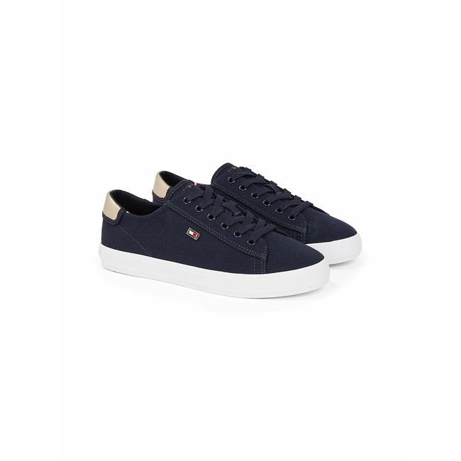 Baskets canvas vulcanisées bleu marine <span itemprop=