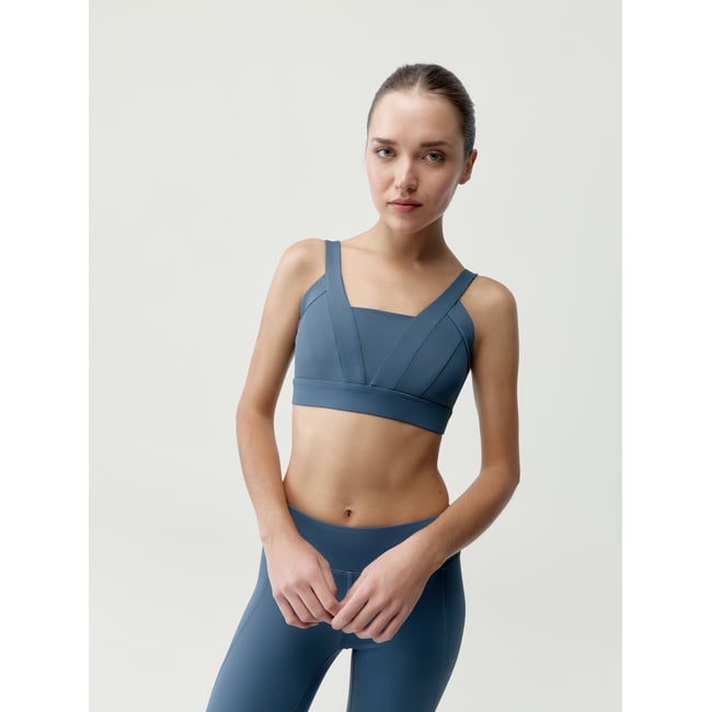 Brassière de Sport Performance Fixation Haute MADABA bleu-gris <span itemprop=