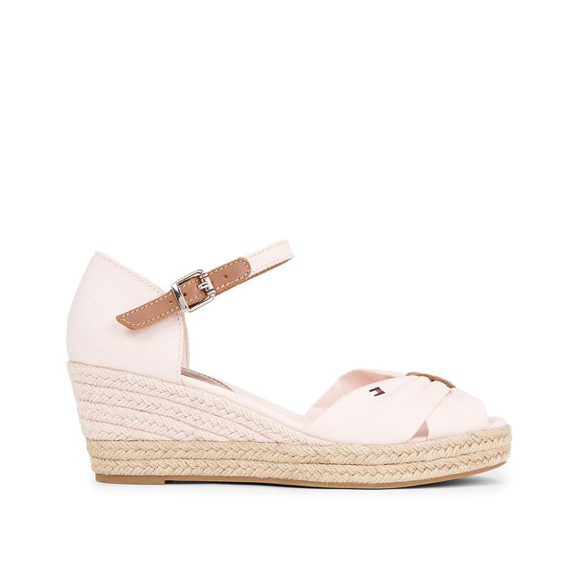 Sandale compensée rose pale deals