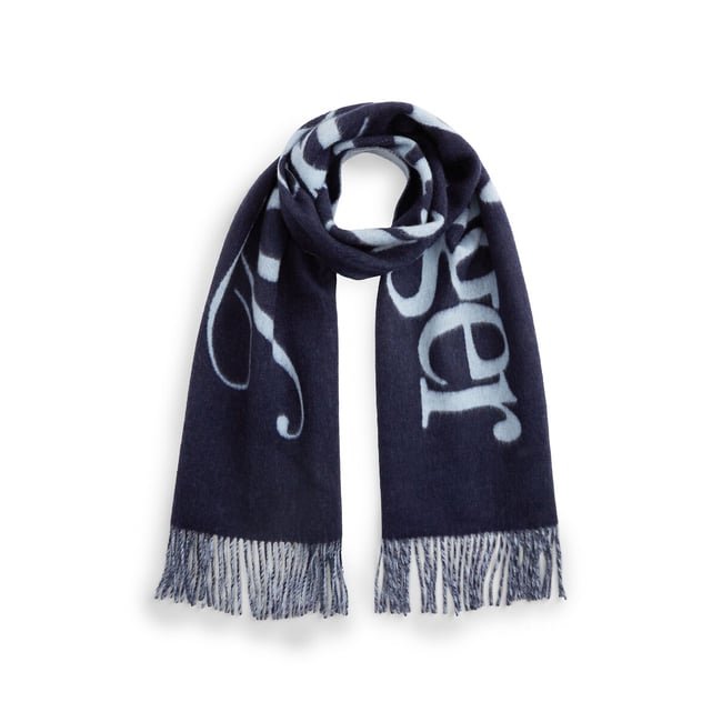 Echarpe, TOMMY SCRIPT bleu marine <span itemprop=