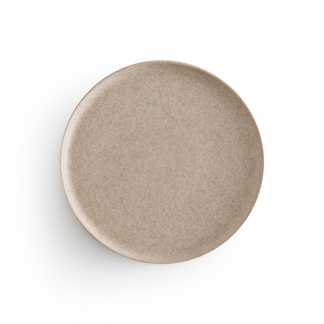 Lot de 4 assiettes plates en grès, Rusty Couleur beige <span itemprop=